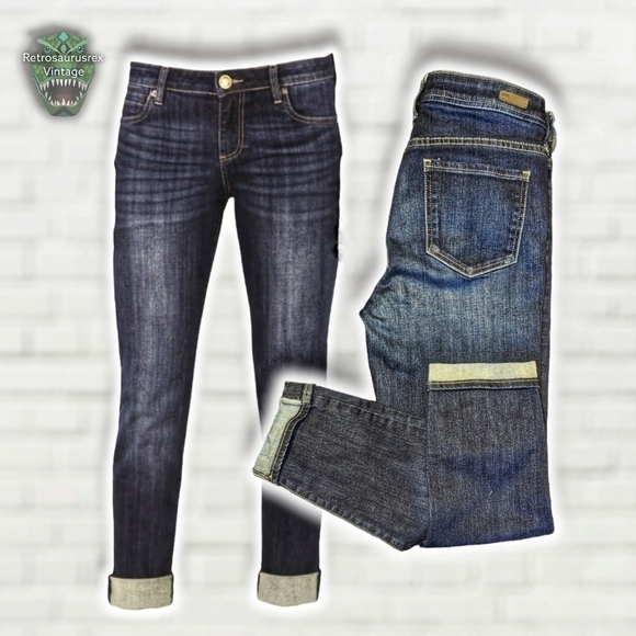 Kut From the Cloth Catherine Slim Boyfriend Ankle Jeans Royal Wash, Size 8 - Picture 1 of 6